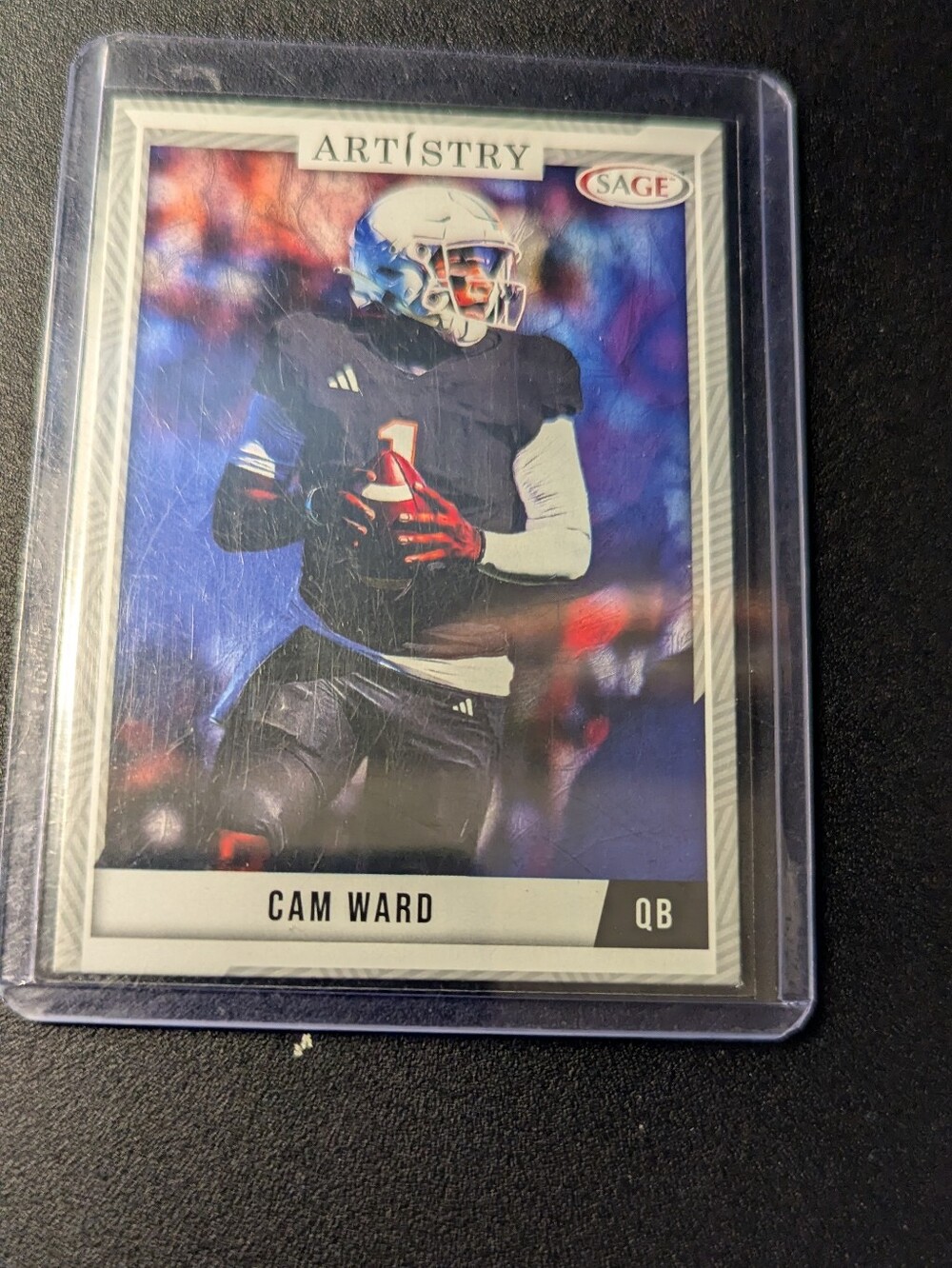 Sage ARTISTRY Football Card - Blue, Black, White